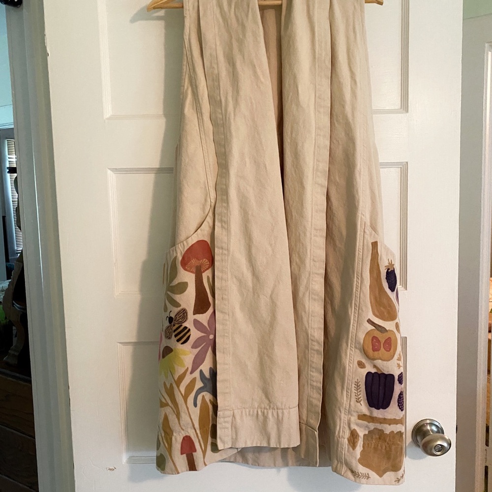Elizabeth Suzann Clyde vest painted in natural dye